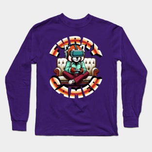 Red Panda VR Adventurer - Retro Gaming Bliss Long Sleeve T-Shirt